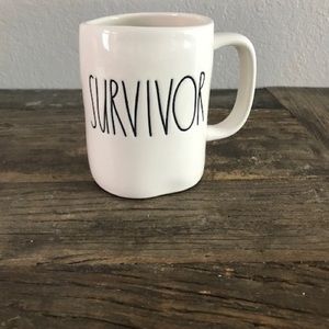 Rae Dunn Survivor Coffee Mug Large Letters